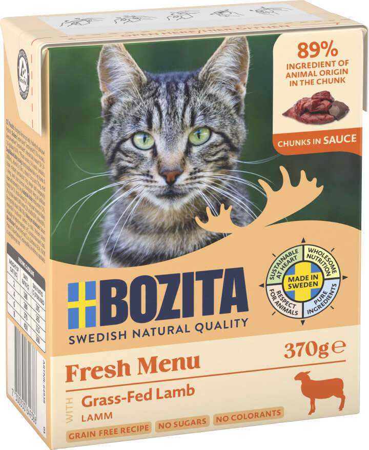 BOZITA Katzen-Nassfutter Häppchen in Gelee mit Lamm